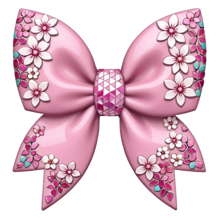 sakura bow with mosaic pattern emoji