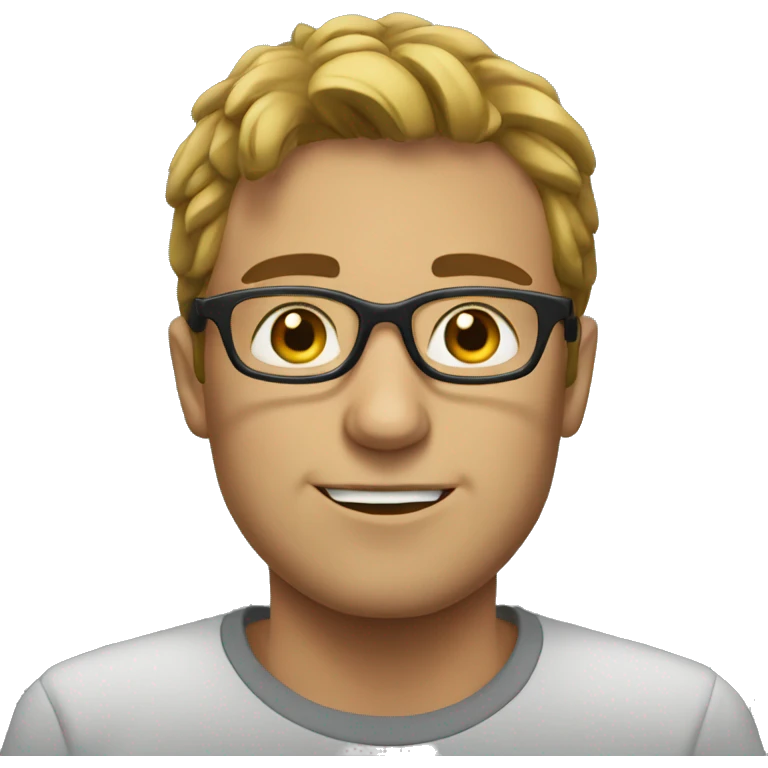 guy with glasses using comp emoji