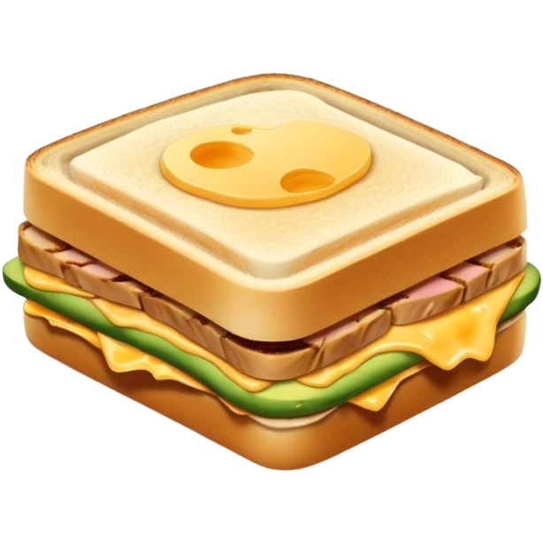 Tuna and avocado inside a toasted sandwich emoji