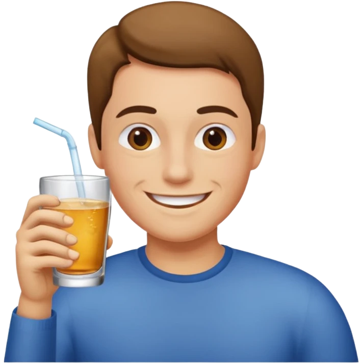 A person drinking emoji