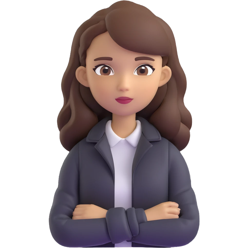 Light-skinned girl with brown hair wearing black jacket emoji