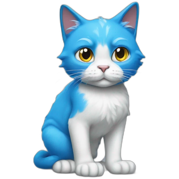 full body shot of smurf cat emoji