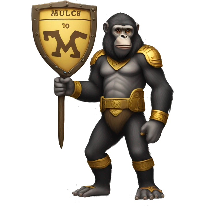 Ape with a name shield, on the name shield stand Andruch emoji