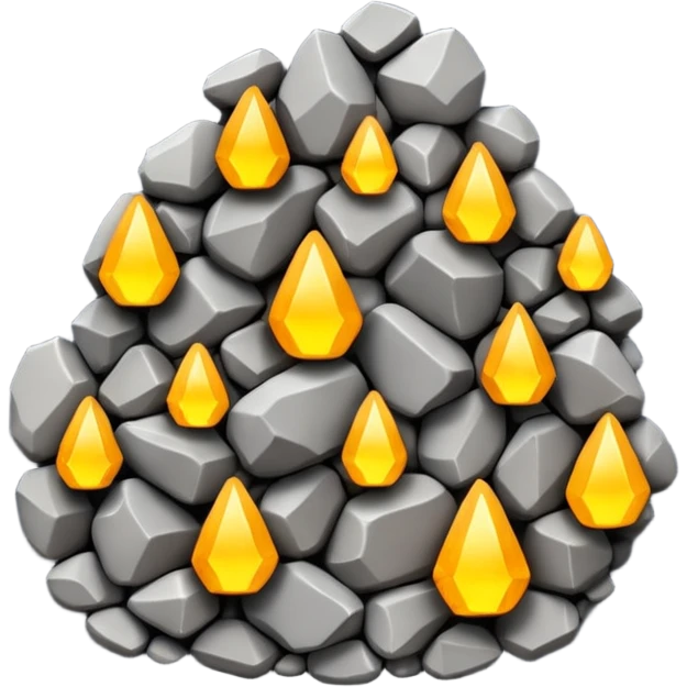 beautiful computer code made of rocks emoji