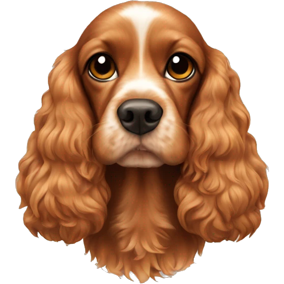 ginger american cocker spaniel emoji
