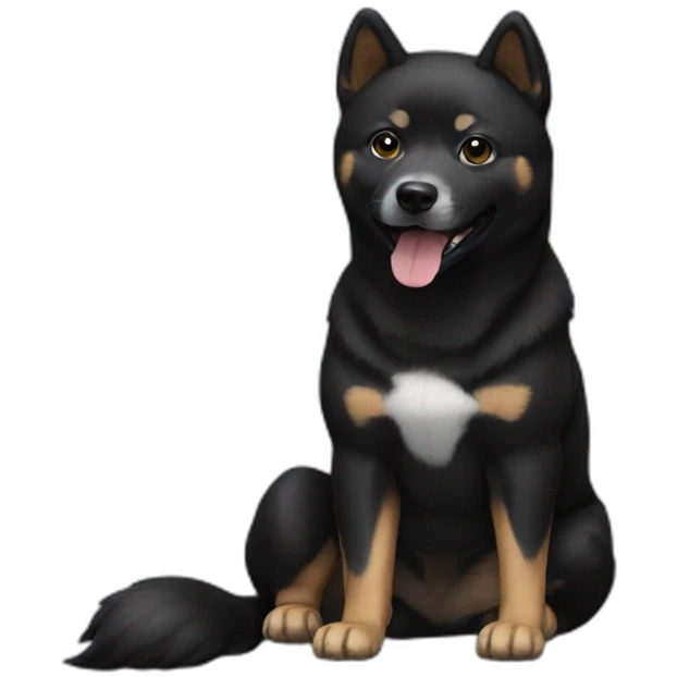 black shiba emoji