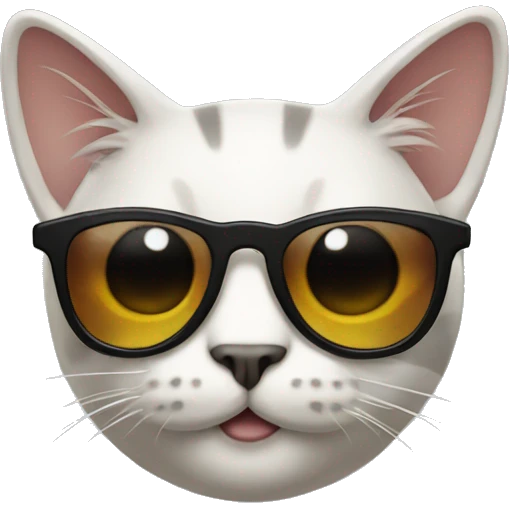 Cat with sunglasses emoji