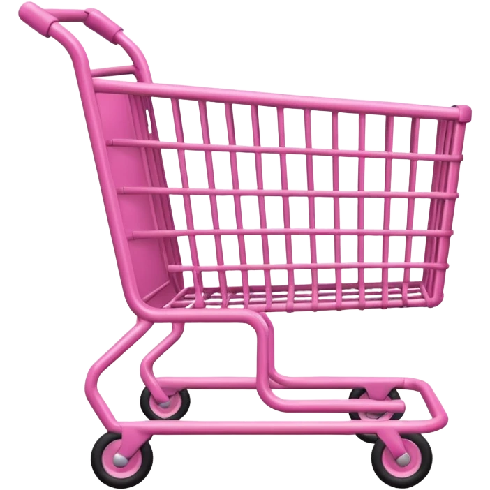 Aesthetic pink shopping cart emoji