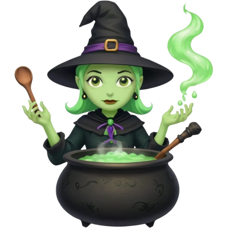 green witch cooking potion emoji