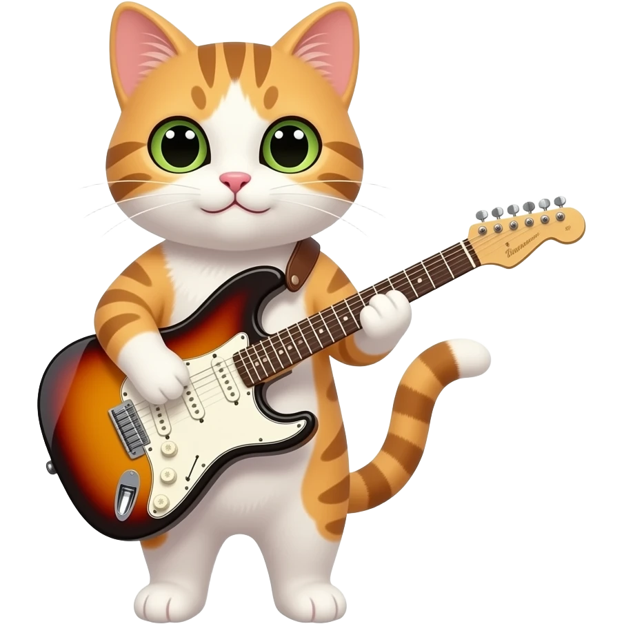 cat with guitar emoji