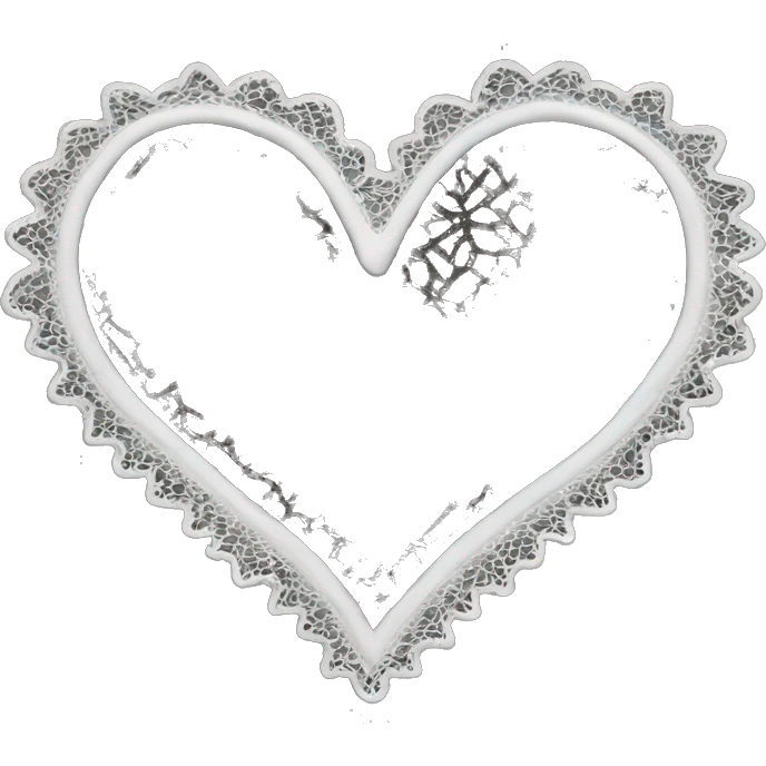 black lace heart emoji