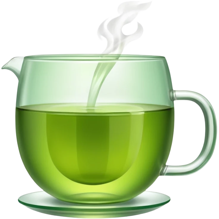 green tea in glass cup emoji