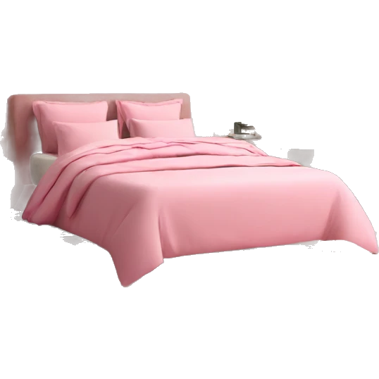 LUXURY BEDROOM WITH PINK BED SHEETS emoji