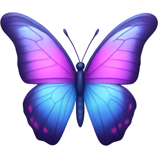 Pink purple and blue butterfly emoji