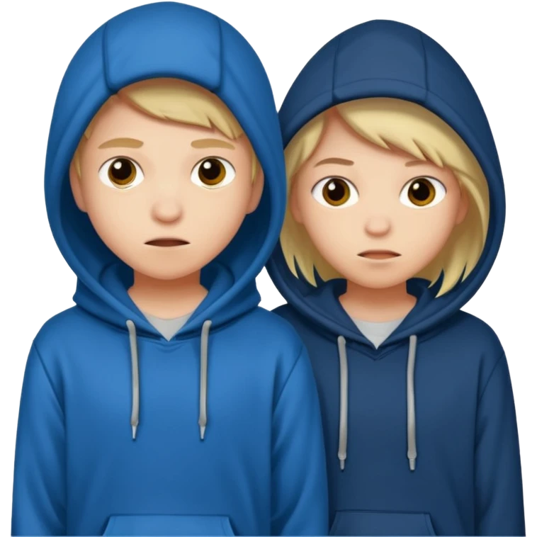 two teenager sneaking emoji