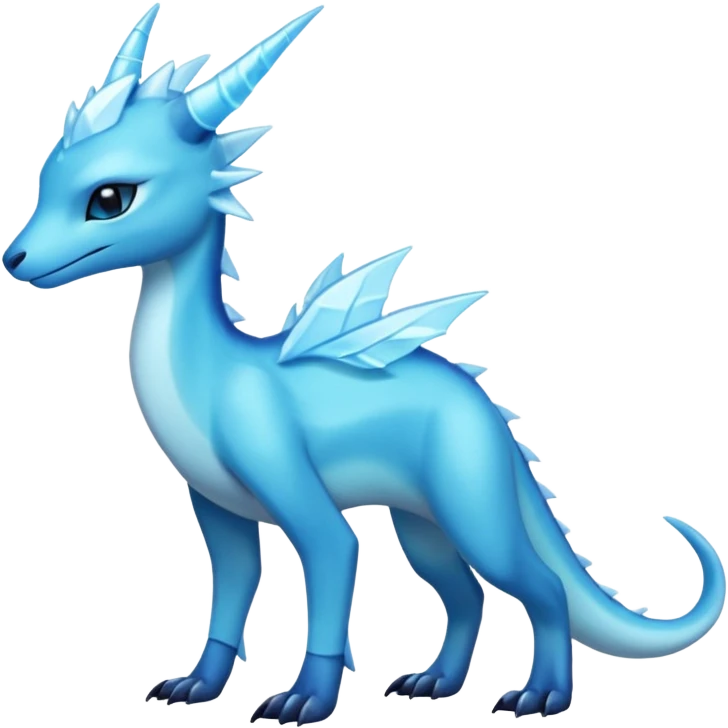 Shiny Dark Edgy  Aurorus-Inteleon-Amaura-Fakémon-hybrid-creature (full body)  emoji