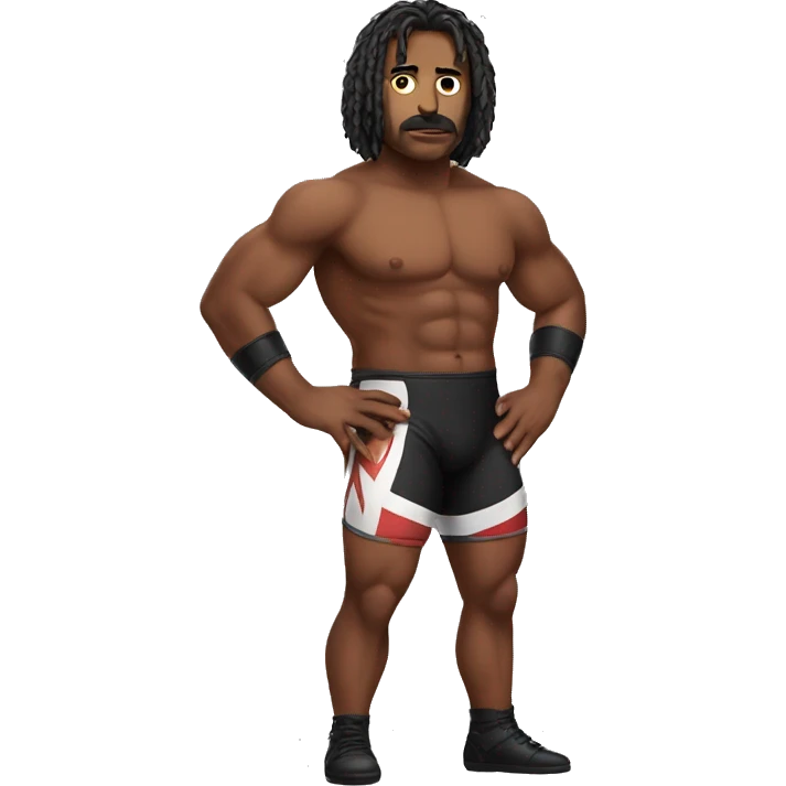 Wrestler wearing too too emoji