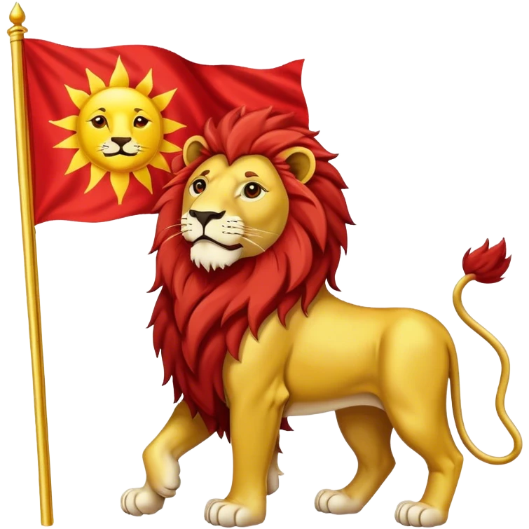 Lion and Sun flag of Iran before 1979 during the Shah emoji