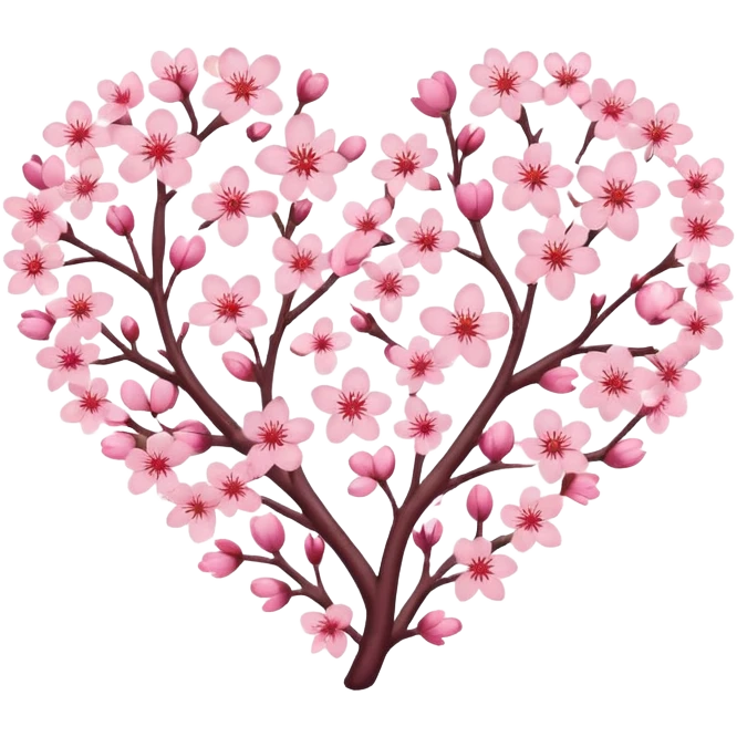 Sakura heart emoji