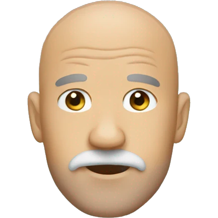bald man MUTTON CHOPS emoji