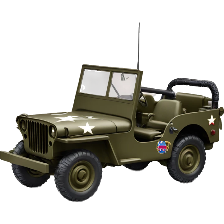  Barbie 1945 Willys army jeep  emoji
