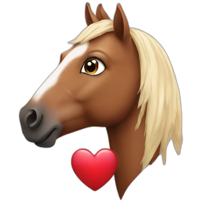 Horse with heart emoji