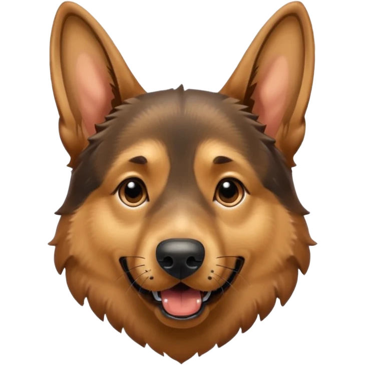 German shepherd head panting bark emoji
