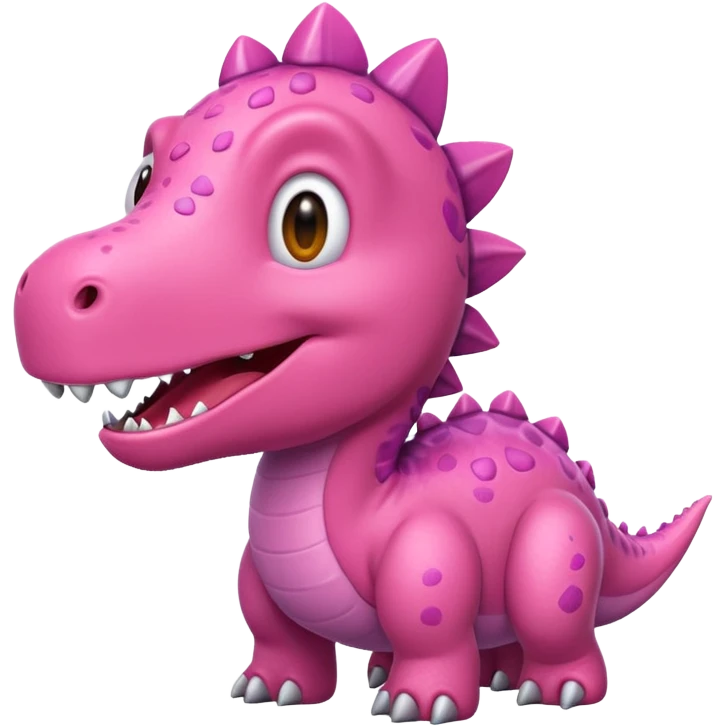 Crea un emoji de un dinosaurio de color rosa, que sea como este 🦖 emoji