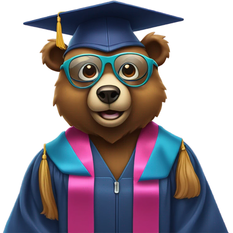 The Kanye west graduation bear emoji
