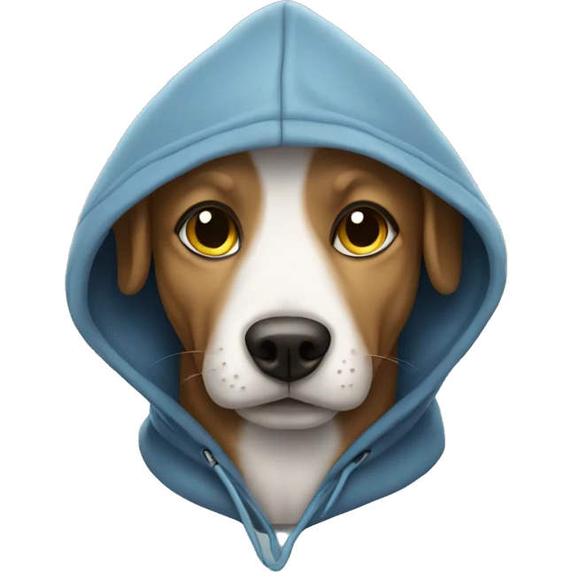 dog wearing a hoodie emoji
