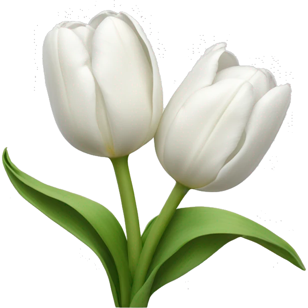 White tulips emoji