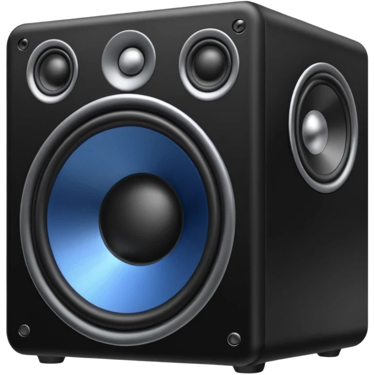 одна басс колонка с саббуфером, с видом в 3 четверти, очень простенькая emoji