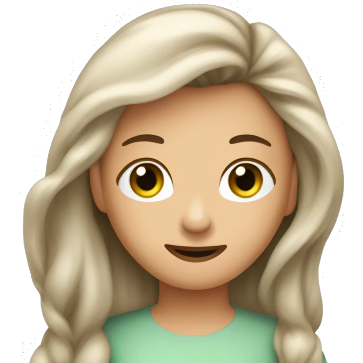 Erstelle mir eine blöde Frau mit langen Haaren grünen Augen und einen Mann im arm mit braunen Haaren trainiert die sich gerne habe  emoji
