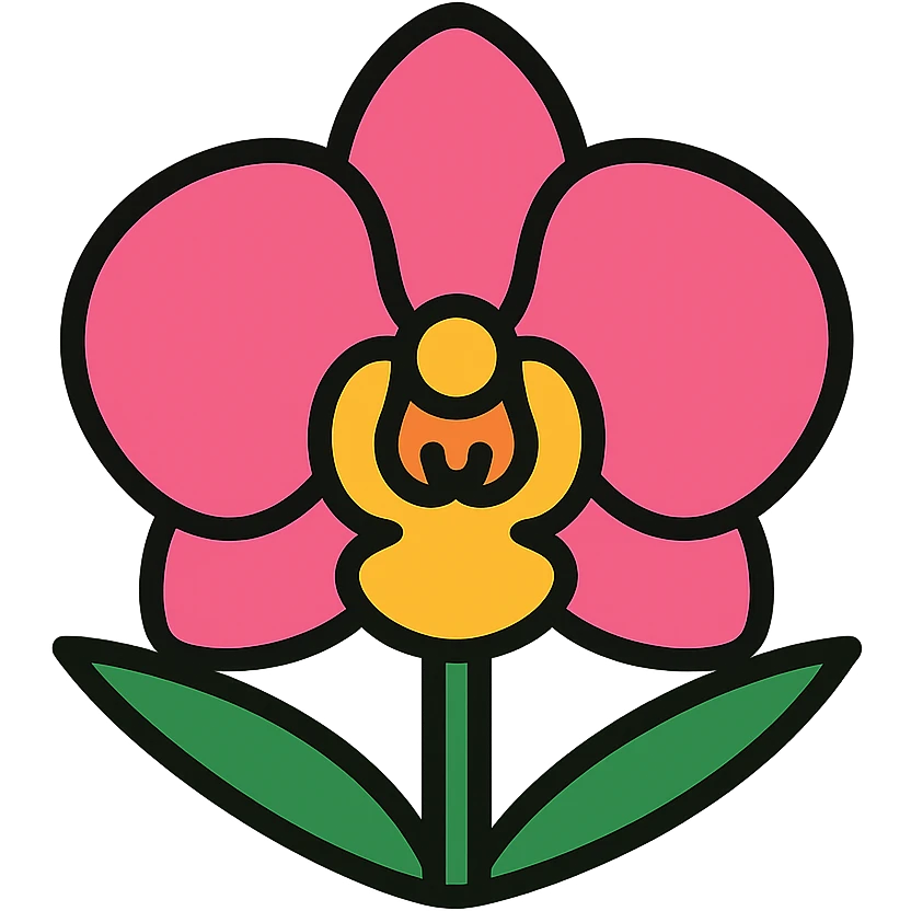 orchid flower icon emoji