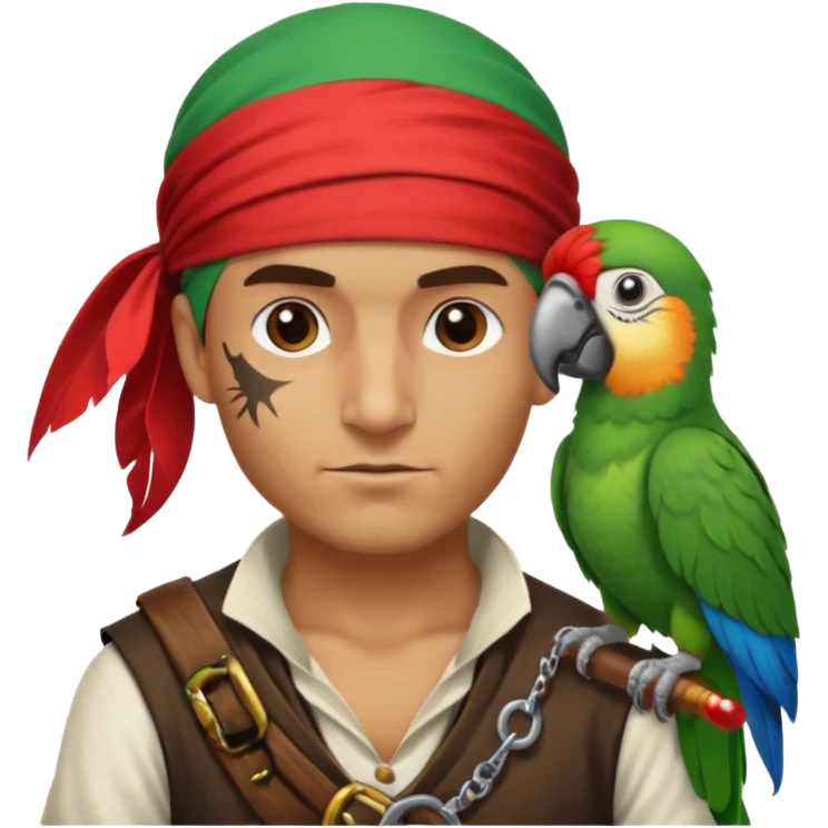 pirate and parrot emoji