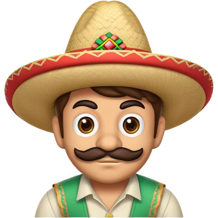 mexican mario bros with a sombrero  emoji