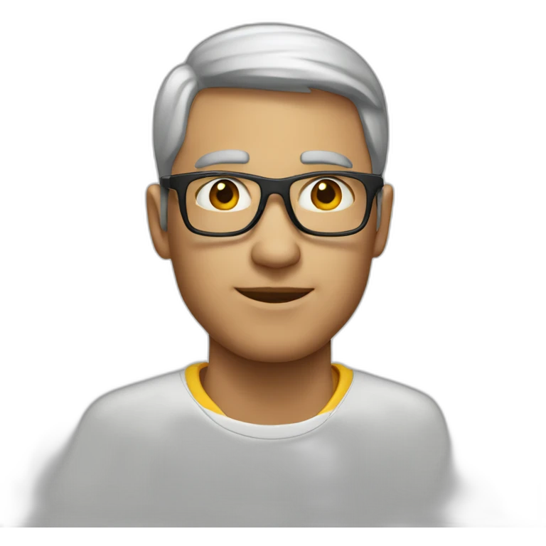 Man wear Apple vision emoji