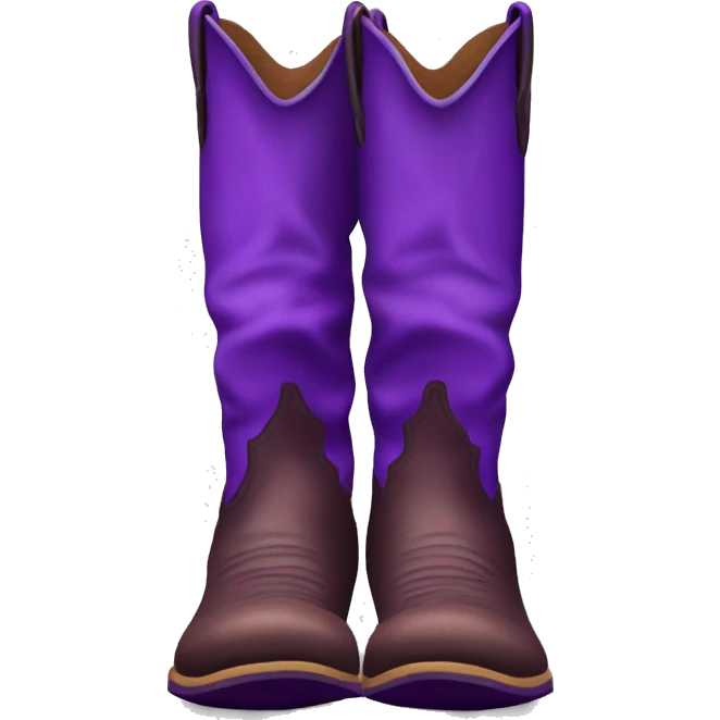 Realistic purple pair of cowgirl boots. emoji