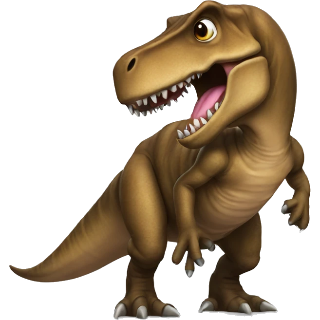 T-rex with poop emoji