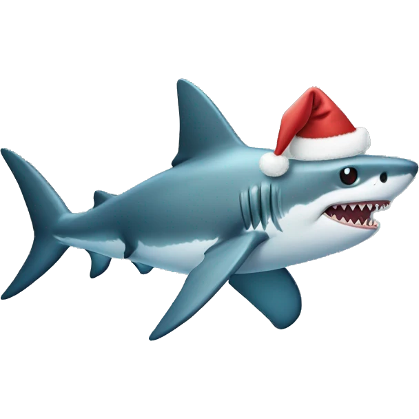 Christmas shark emoji