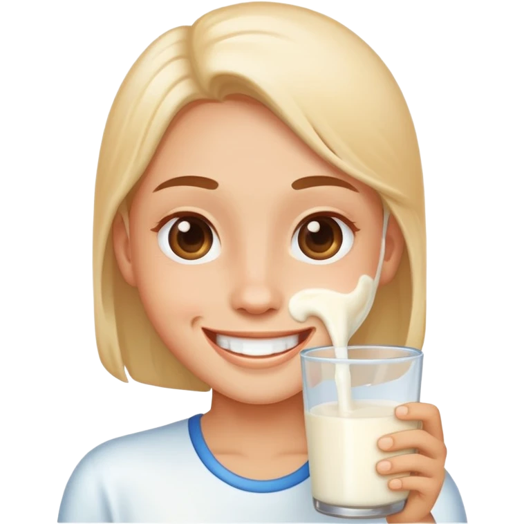 Milk on face emoji