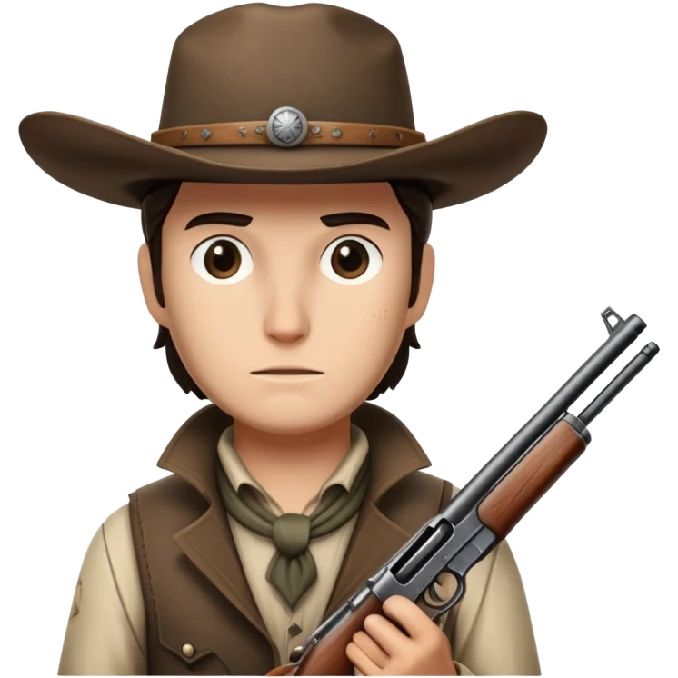 Hunter with cowboy hat and vintage rifle from Hunt Showdown emoji