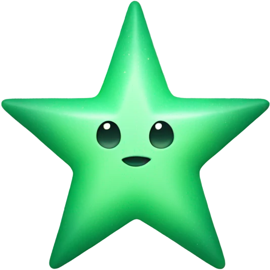 green pastel star emoji