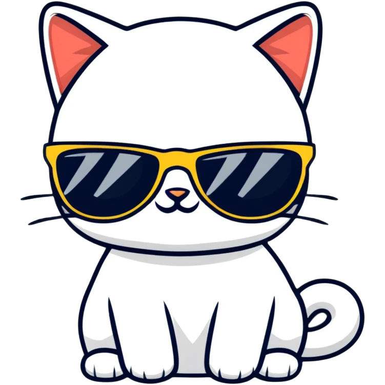Cat with sunglasses emoji