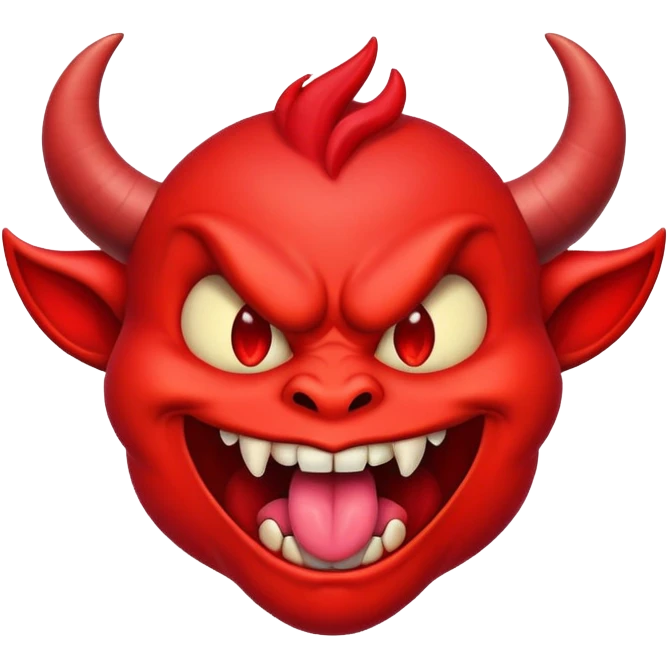 Demon emoji with tongue out  emoji