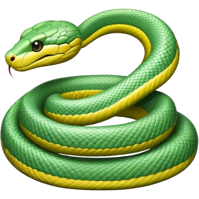 Pastel green snake emoji