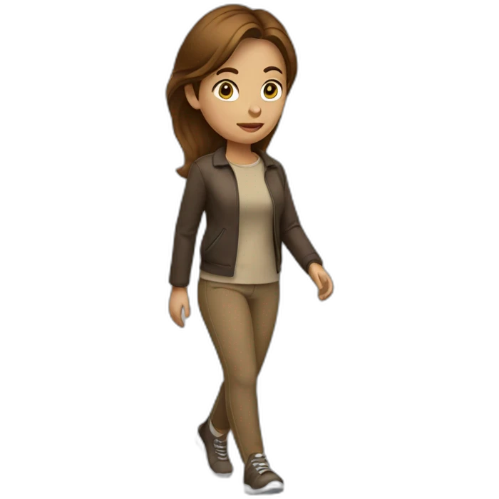 brown-hair-woman-walking emoji