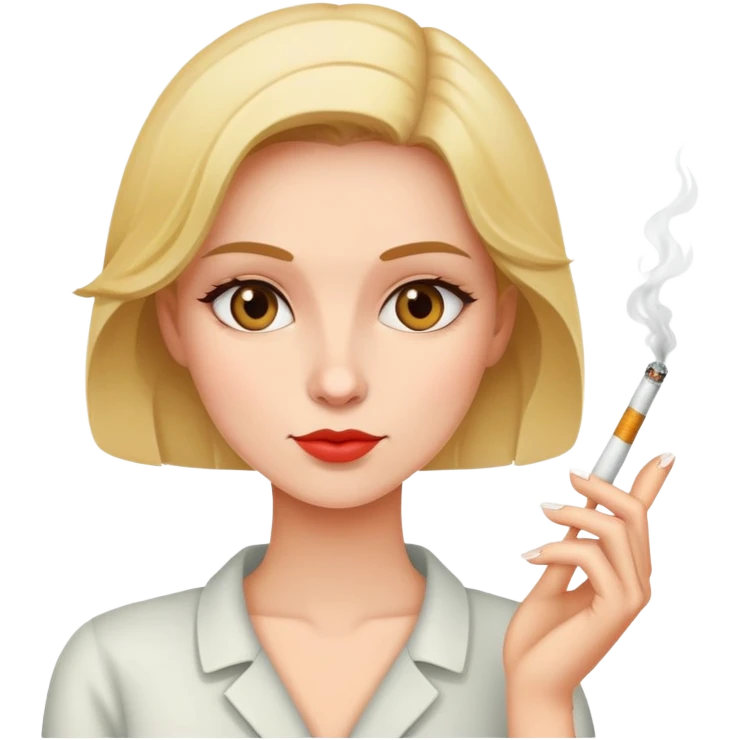 A woman with tigarette emoji