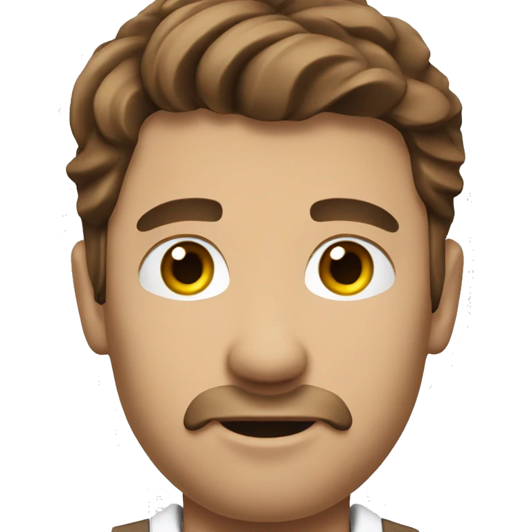 golfing club man with brown hair emoji