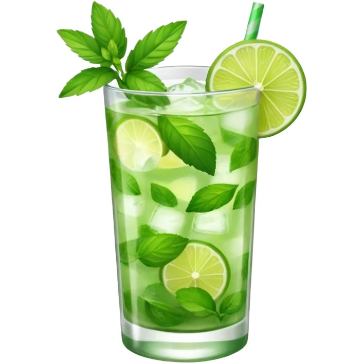 Make a mojito in she style of an emoji  emoji